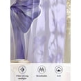 thumbnail image 6 of Sheer Curtains 54 Inch Length 2 Panels Set for Kitchen, Purple Bow Semi Sheer Curtains for Windows, Cute Bowknot Simple Pure Color Voile Window Treatments Rod Pocket Curtain, 6 of 7