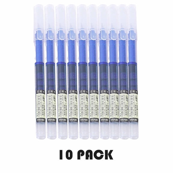 Under $5 FEOLGEHLY 10Pcs 0.5mm Fine Point Quick Dry Gel Pen, Liquid Ink Gel Pen, Smooth Writing Pen with Blue Ink, Journaling Stationery for Office and Daily Use