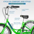 thumbnail image 3 of NAIZEA Adult Folding Tricycle 7-Speed, 20/24/26-Inch Three Wheel Cruiser Bike with Cargo Basket, Foldable Tricycle for Adults, Women, Men, Seniors, Teenagers, 3 of 8