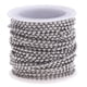 thumbnail image 2 of 1 Rollo de 12 Metros, Cadena de Bolas de de Acero Inoxidable, Suministro de Fabricación de Joyas para Bricolaje Soledad Cadena de cable de acero inoxidable, 2 of 7