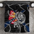 thumbnail image 2 of Finland Vikings Bedding Set Nordic Lion Bound in Runes and Chains DT02, 2 of 7