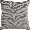 Art of Knot River Hand Crafted Zippy Zebra Decorative Pillow with Poly Filler, Charcoal