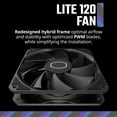 thumbnail image 2 of Ventilador enfriador de líquido/aire Cooler Master MF120 Lite con carcasa negra, 2 of 9