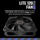 thumbnail image 2 of Ventilador enfriador de líquido/aire Cooler Master MF120 Lite con carcasa negra, 2 of 9