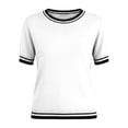thumbnail image 5 of jiaxiM Short Sleeve Sweater for Women Light-Weight Crew Neck Summer Tops Dressy Casual Women's Clothes 2026, S-XXL, 5 of 5