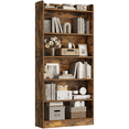 thumbnail image 2 of Yaheetech 6-Tier Modern Open Shelf Bookcase with Top Open Compartment & Anti-Toppling Device, Rustic Brown, 2 of 10