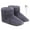 Grey, variant on Men’s Women's Slipper-Boots-Winter-Fleece-House-Slippers Knitted Indoor Flat Warm Wool Booties Pull On Memory Foam Outdoor Anti-Slip Ankle Bedroom Boot Slippers