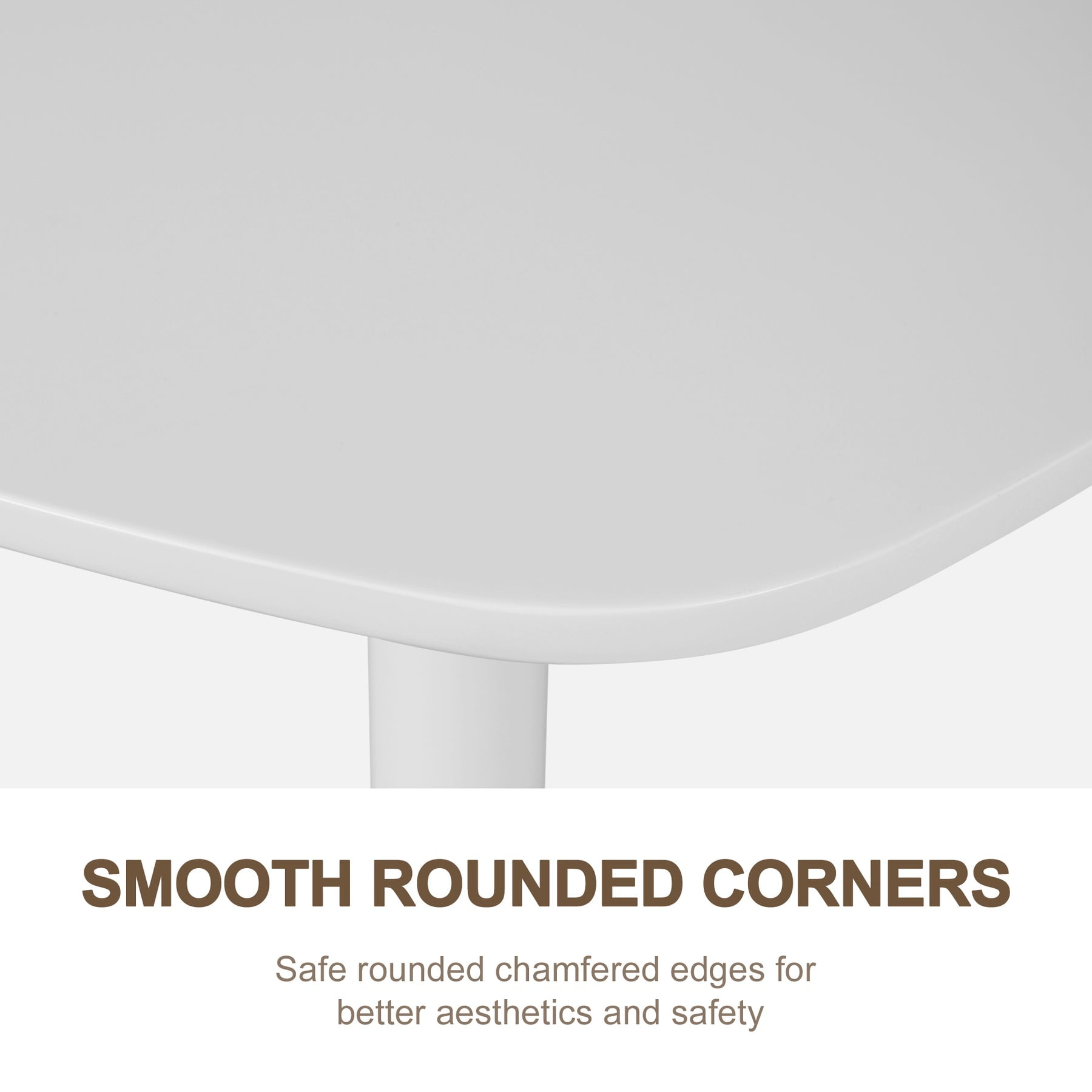 Modern Square Dining Table, Thickness MDF top white kitchen & dining room tables，Mid-Century modern dinning Table for Kitchen Dining Room & Living Room.