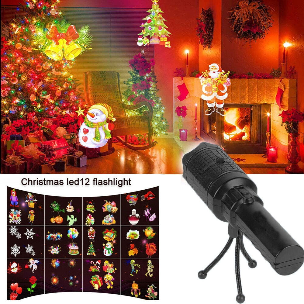 Window Projector,Christmas Halloween Window Projector,12 Movie Programs Projection Lights Turn Your Windows Into A Festive Movie Screen,for Holiday Party Decoration Wall Motion 
