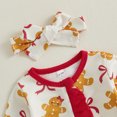 thumbnail image 5 of Cjfdfy Newborn Baby Girl Boy Christmas Footed Romper Christmas Tree Gingerbread Ribbed Knit Long Sleeve Footed Jumpsuit Headband Infant Cute My First Christmas Fall Winter Outfit  0-9M, 5 of 8