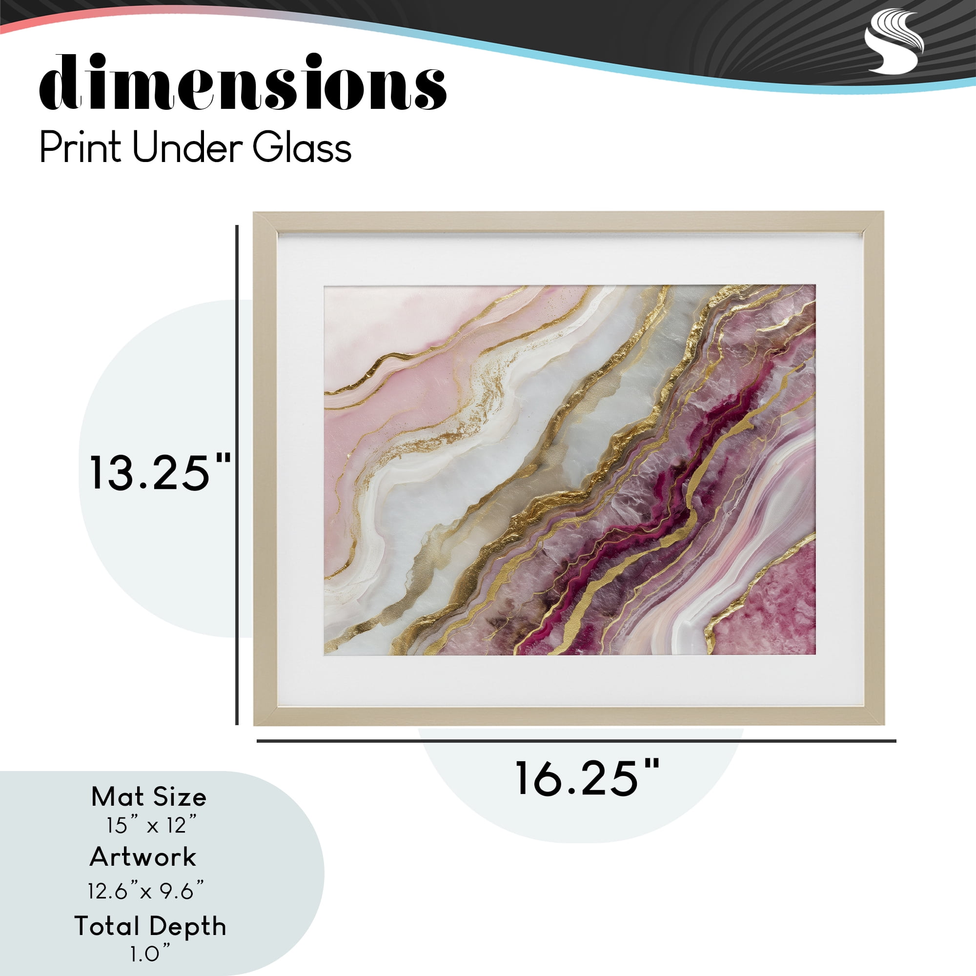 Stupell Industries Frozen Petal Stone Birch Framed Print Under Glass, design by Svetlana Aleynikova