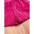 thumbnail image 4 of MSemis Kids Girls Shiny Sequins Shorts Elastic Waist Hip Hop Jazz Dance Bottoms Hot Pink 2-3, 4 of 5