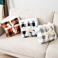 thumbnail image 7 of Black and White Buffalo Plaid Sherpa Throw Blanket for Couch, Plush Checkered Blanket and Throws, Soft Fuzzy Flannel Blanket for Sofa Bed, Warm Cozy Winter Blanket Gift, Checker White, 7 of 7