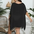 thumbnail image 5 of fatyb Plus Size Swim Cover up Womens Short Sleeve Beach Wear Bikini Coverup V Neck Bathing Suit, 5 of 5