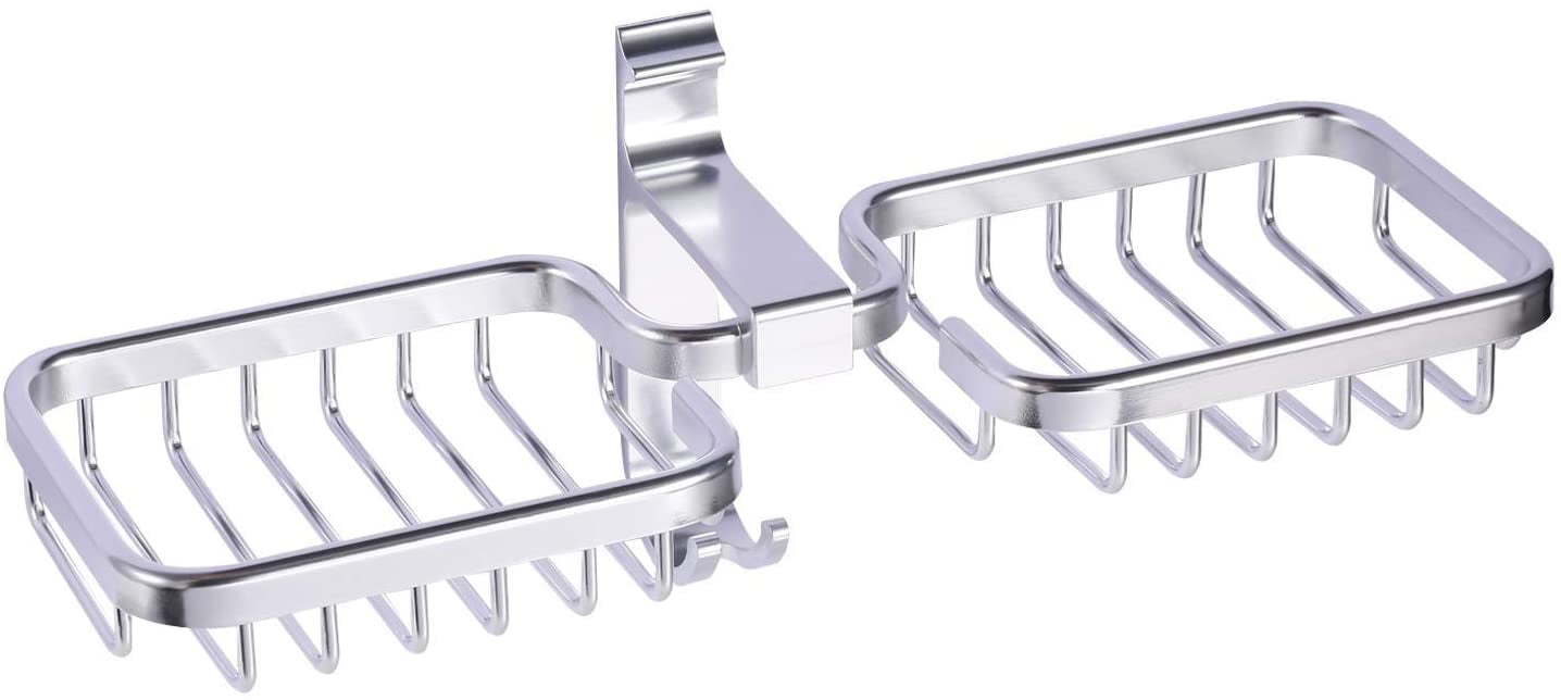 Free Drilling Brushed Nickel Stainless Steel 304 Soap Dish Holder For Bathroom 