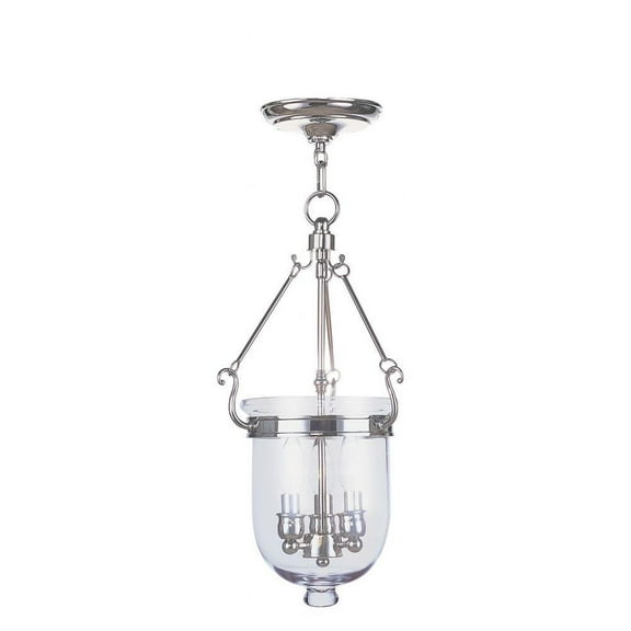 Height Chain Lantern in Traditional Style 10 inches Wide By 20 inches High-Polished Nickel Finish Bailey Street Home 218-Bel-1653794