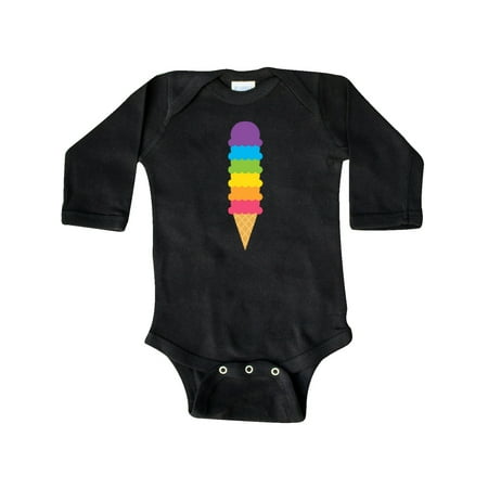 

Inktastic Rainbow Ice Cream 2 Gift Baby Boy or Baby Girl Long Sleeve Bodysuit