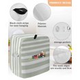 thumbnail image 3 of Sage Green Stripe Stand Mixer Dust Cover with Storage Pocket & Handles,Modern Simple Geometric White Striped Fits All Tilt Head & Bowl Lift Kitchen Appliance Cover Organizer Bag Accessories,6-8 Quart, 3 of 6