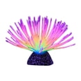 thumbnail image 2 of 1pc Artificial Fluorescent Silicone Aquatic Plant with Base, Simulation Fish Tank Decorations for Aquarium (Purple-A), 2 of 5