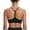 Black, variant on Women's Padded Y-Back Sports Bra Low Impact Spaghetti Strap for Yoga Workout Top
