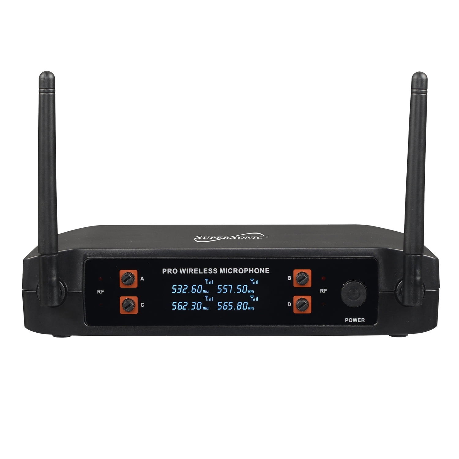 Supersonic 4-Channel 2.4-GHz Wireless Microphone System with 4 Handheld Microphones and Receiver, SC-909