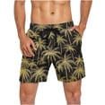 thumbnail image 5 of UVEASISHA Men's Big and Tall Swimwear Summer Palm Tree Print Tropical Swim Trunks Loose Fit Drawstring Quick Dry Board Shorts with Pockets Multicolor L, 5 of 6