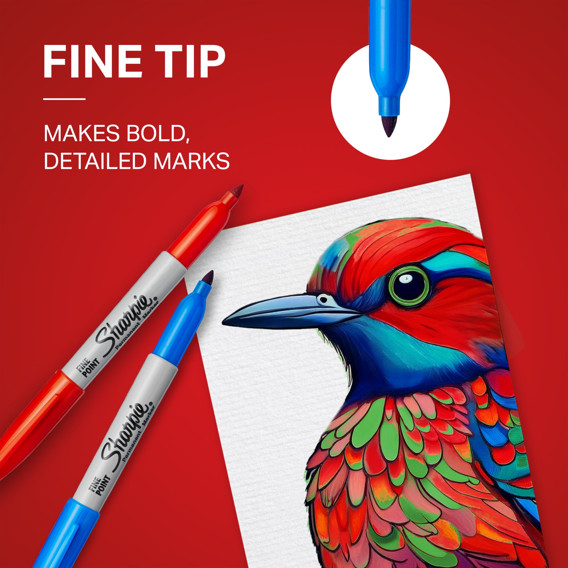 Permanent Markers Fine Point Assorted 24/Set (並行輸入品) Sharpie Fine Point Permanent Markers: Wide Colored Set, 24
