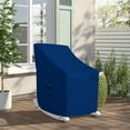 thumbnail image 5 of Rocking Chair Cover 18 Oz Waterproof - 100% Weather Resistant PVC Coated Patio Furniture Cover with Air Pockets & Drawstring for Snug Fit (39" (H) X 32" (W) X 40" (D) X 15" (FH), Blue), 5 of 6