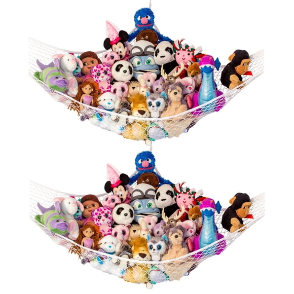 Hamaca con forma de animal de peluche Lilly's Love Corner, 2 unidades, color blanco