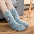 thumbnail image 2 of Pitauce Womens Anti Slip Thick Fuzzy Socks Winter Thermal Mid-Calf Slipper Socks Warm Sherpa Fleece House Sleeping Socks for Cold Weather, 2 of 8