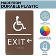 thumbnail image 2 of ADA CENTRAL SIGNS - 6"X9" Exit Left Sign with Arrow - ADA Compliant Tactile Graphics Grade 2 Braille Text Wall Signs - Emergency Rescue Safety Sign for School, Office, Business, Apartment, Restaurant, 2 of 7