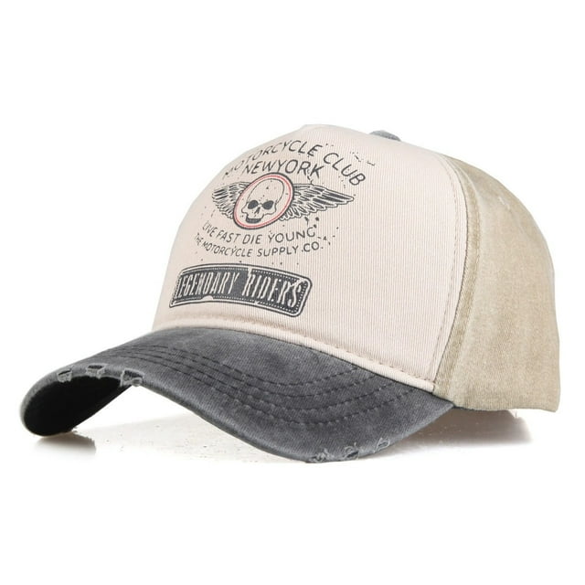 Gorra de béisbol estilo camionero vintage de algodón lavado, talla adulta