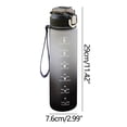 thumbnail image 4 of Tuvgenk Sports Plastic Water Bottles with Straw, Handle & Time Marker Bpa Free 34 Oz Water Bottle Gray Reusable Motivational Leakproof for Hiking, 4 of 5