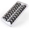 thumbnail image 3 of Kit de 10 pares de pestañas postizas, pestañas postizas 3D, pestañas largas naturales y esponjosas, pestañas postizas de banda suave reutilizables, extensión de pestañas de maquillaje negro de lujo, 3 of 5