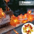 thumbnail image 2 of Maple Leaves String Lights Fall Leaf Garlands Light Total 9.8Ft 20LED Lights with 2 Modes Battery Operated Autumn Maple Leaves Garland for Autumn Thanksgiving Home Decor, 2 of 6
