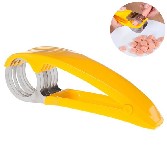 Banana Banana Slicing Tool Stainless Steel Fruit Slicing Tool Kitchen Cutter for Cucumbers Sausages