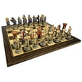 thumbnail image 2 of Medieval Times Crusades Arabian vs Christian Chess set 14" Ebony  Maple Board, 2 of 8