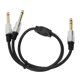 thumbnail image 5 of Cable divisor en Y de 635 mm a doble de 635 mm conector chapado en oro Cable estéreo profesional de 16 pies y 1/4 pulgadas de 635 mm para mezclador para micrófono, 5 of 8