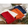 thumbnail image 2 of Fennco Styles Lizette Fringed Festive Cotton Napkins 20-inch Square, Set of 4 - Navy Blue Dinner Napkins for Everyday Use, Holidays, Banquets, Family Gatherings and Special Occasions, 2 of 4
