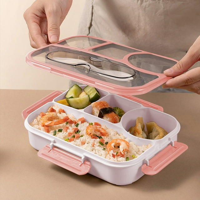 karymi Border Student Bento Box Children Sealed Fruit Box Salad Box Work Microwave Lunch Box Chopsticks Dip Container Cute Kids Bento Lunch Box Gift Ideas