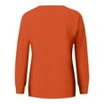 thumbnail image 5 of Dyegold Women Sweatshirt Ladies Cute Crewneck Plain Tops Orange Sweatshirt Crewneck Sweatshirt Women Cotton Linen Plus Size ​Christmas ​Oversized Sweatshirts, 5 of 5