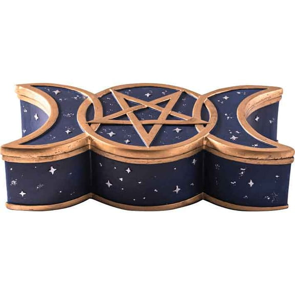 Celestial Triple Moon Trinket Box by Medieval Collectibles