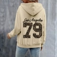 thumbnail image 6 of Hoodies Women Pullover Leopard Hoodies Sweatshirt Hop Pullover Hoodie Soft Streetwear Sweatshirts Women Khaki L, 6 of 6