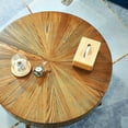Gexpusm Coffee Table Set of 2, Round Coffee Tables with End Table, Wood