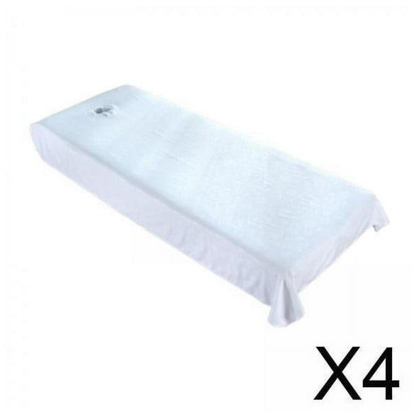 BELOVING 4xBeauty Salon Bed Sheet Massage Bed Tablecloth for Salon Table Beauty SPA Bed White