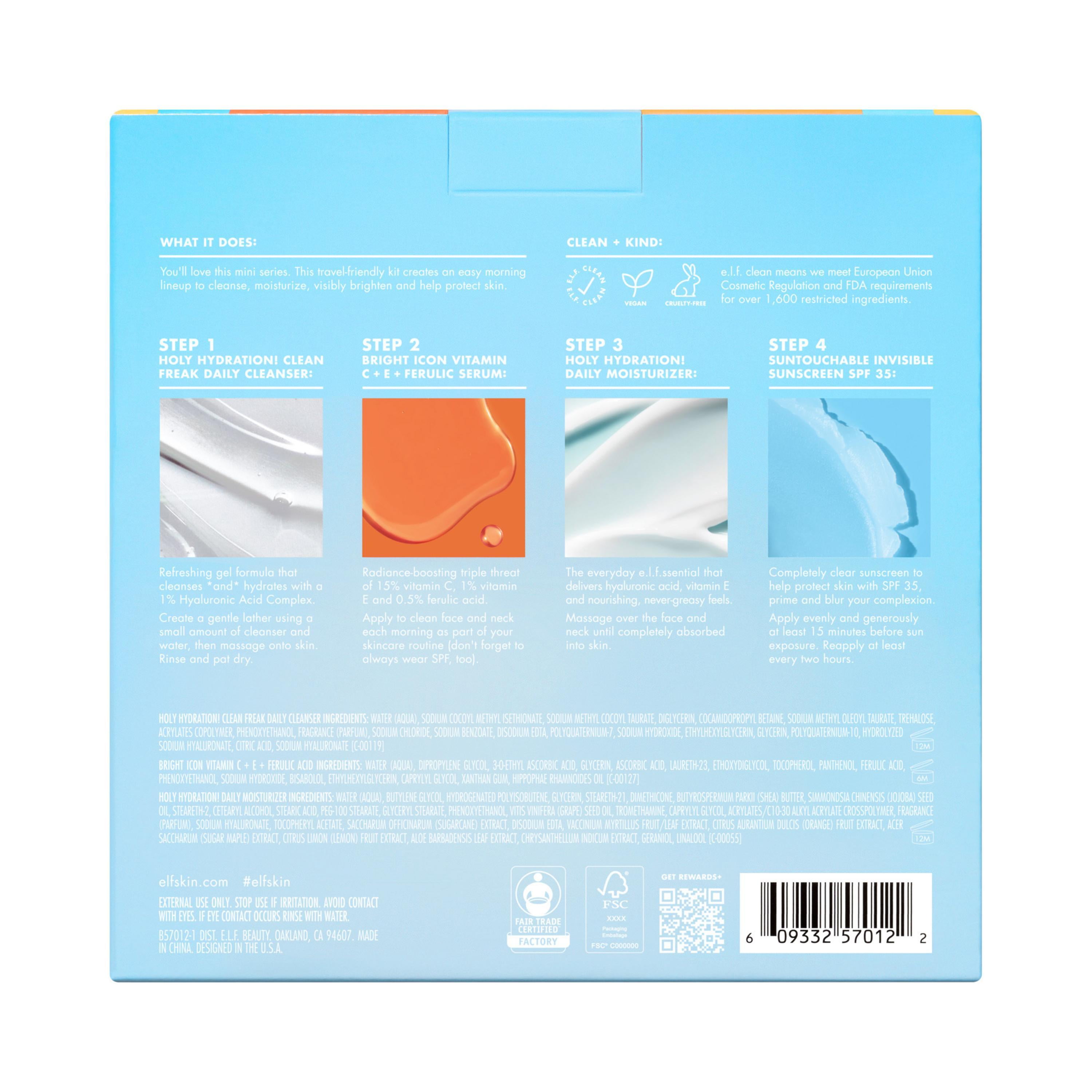 e.l.f. SKIN Wake the e.l.f. Up! Skincare Kit - 4pc