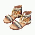 thumbnail image 3 of Godom Sandals for Girls Summer Open Toe Flats Shoes Dress Sandal for Toddler Little Big Kid, 3 of 7
