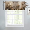 thumbnail image 4 of Brown Barn Door Printed Window Curtains Valances Western Country Retro Rural Rustic Farmhouse Window Valance for Living Room Bedroom, Kitchen Valance Rod Pocket Window Curtain, 4 of 6