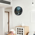 thumbnail image 6 of Indoor 12' Voice-Activated Luminous Decoration Wall Clock With LED Night Light Illuminated by Moonlight, 6 of 8