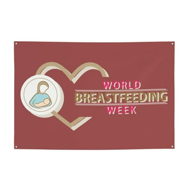 World Breastfeeding Week Breast Milk Awareness Festival Banner 47x71 Inches Suitable For Decorating Parties Celebration Yards Banners